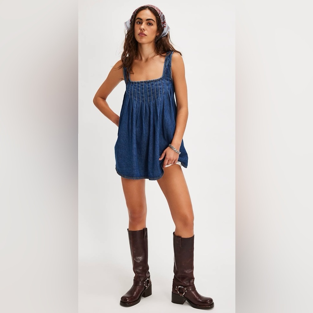 NWT Free People Katie Denim Tunic Large